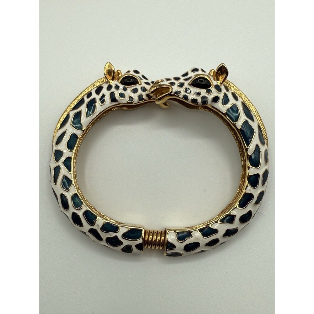 KJL KENNETH JAY LANE New In Box GIRAFFE Enamel Gold Plated Bangle